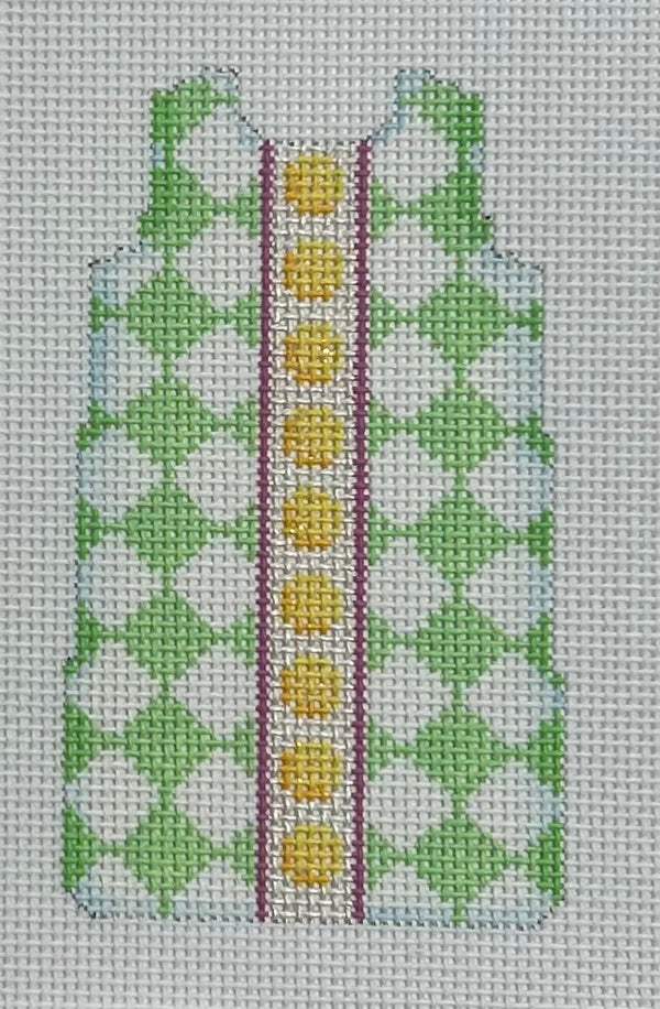 Lime Harlequin Shift Dress Canvas