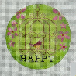 Spring Happy Round Canvas