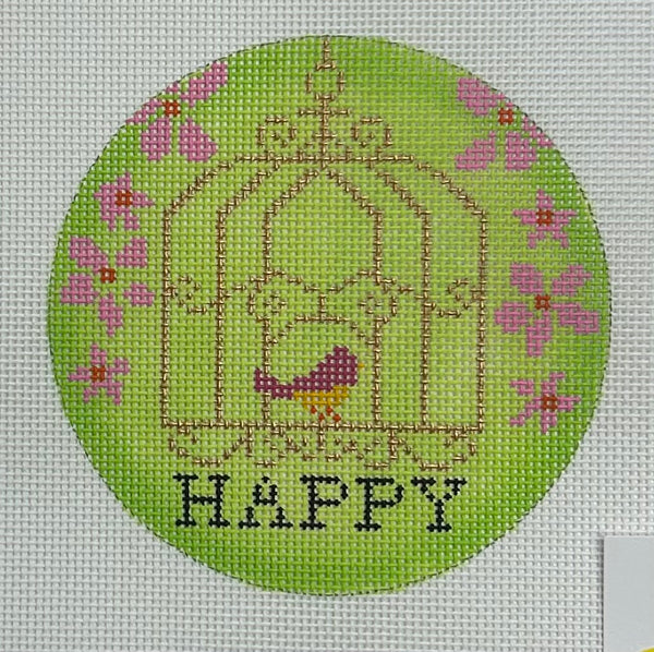 Spring Happy Round Canvas
