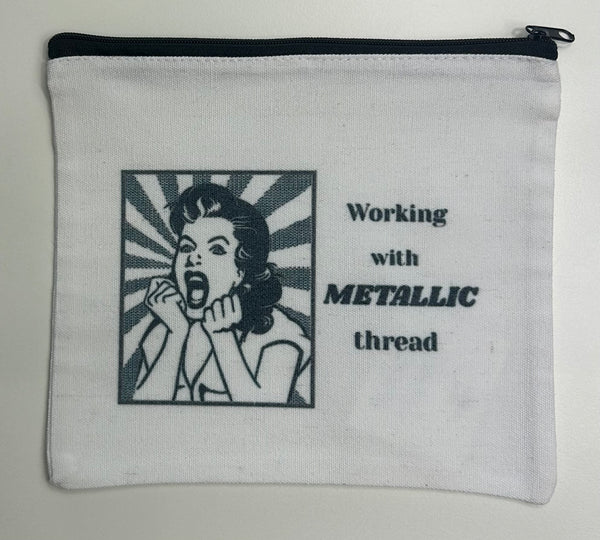 Snarky Canvas Pouch- Metallic Threads