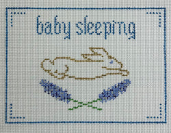 Baby Sleeping Canvas- Blue