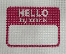 Hello My Name Is Canvas- Pink