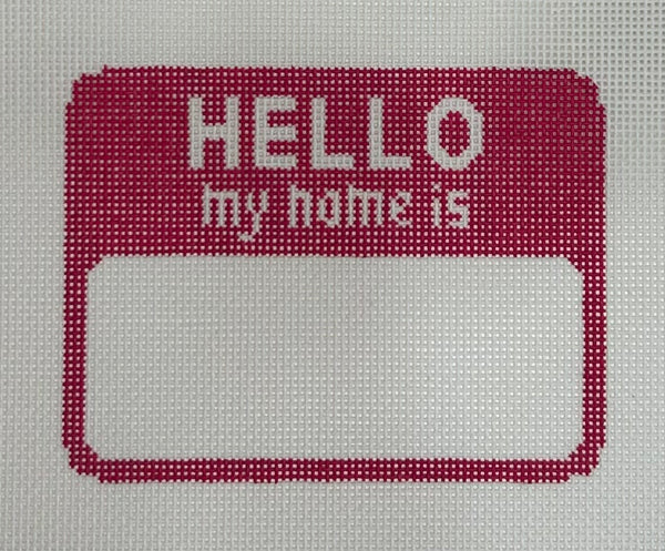 Hello My Name Is Canvas- Pink