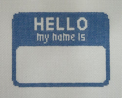 Hello My Name Is Canvas- Blue