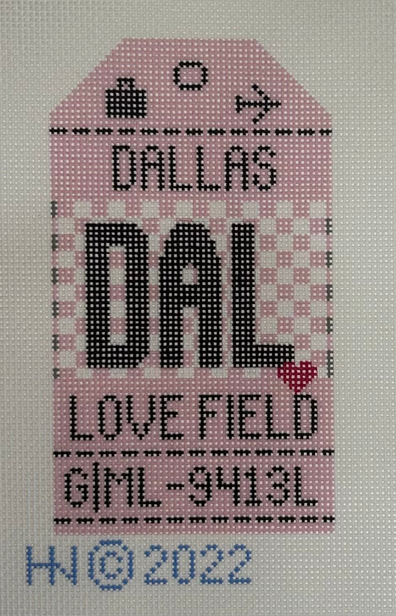 Retro Travel Tag- Dallas Love