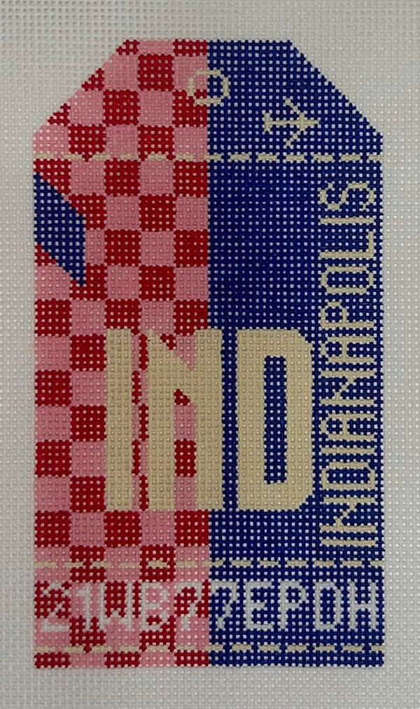Retro Travel Tag- Indianapolis