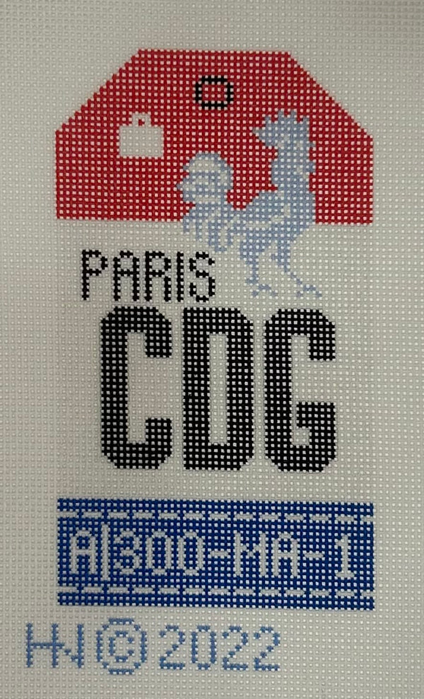 Retro Travel Tag- Paris