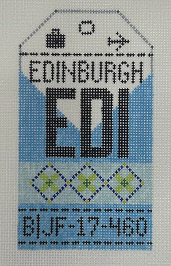 Retro Travel Tag- Edinburgh