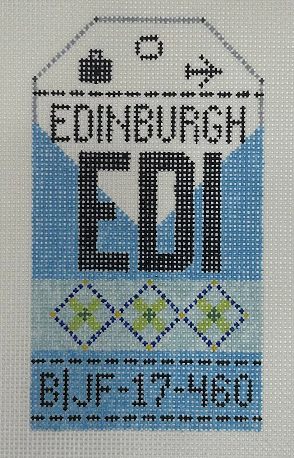 Retro Travel Tag- Edinburgh