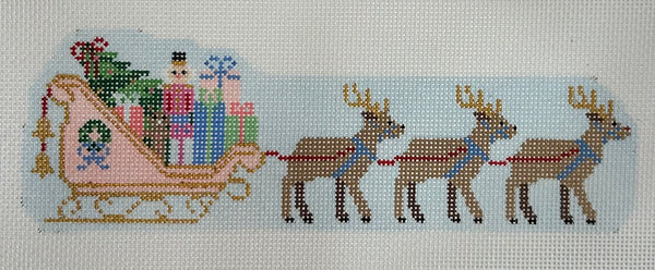 Christmas Village Sleigh Canvas