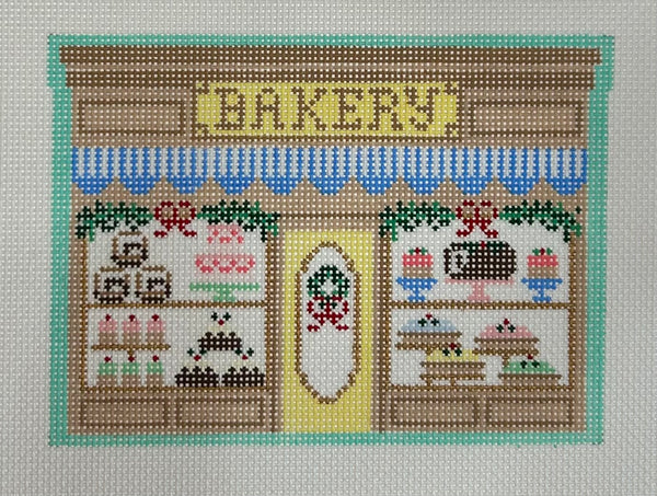 Christmas Village Bakery Canvas