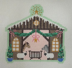 Christmas Village Stable Canvas