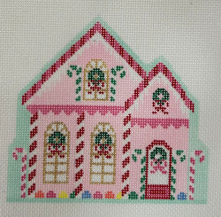 Christmas Village Peppermint House Canvas