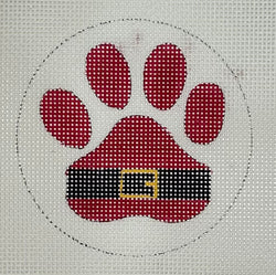 Santa Paw Ornament Canvas