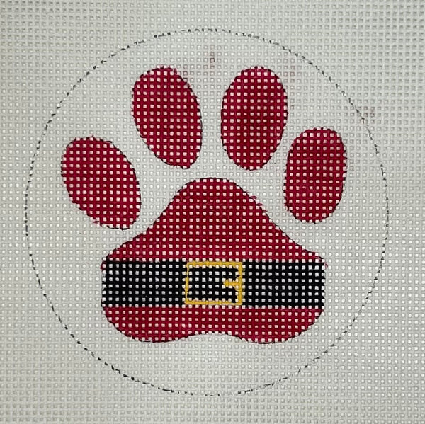 Santa Paw Ornament Canvas