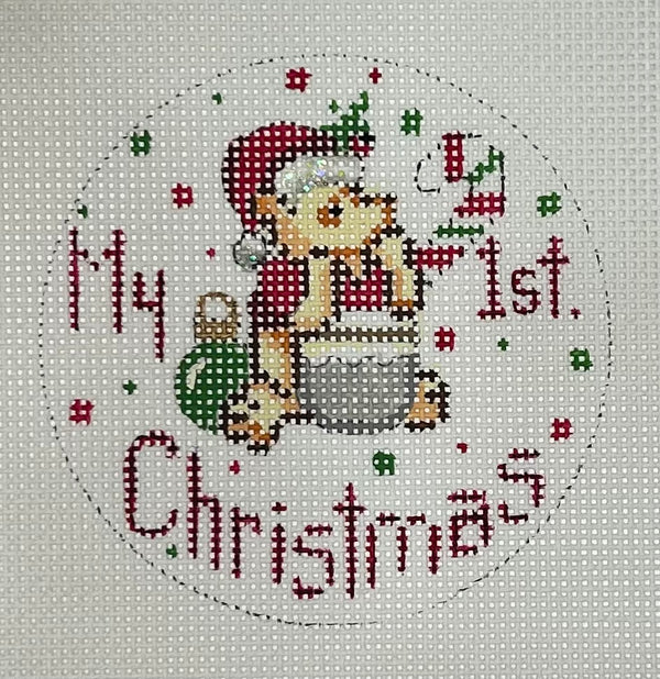 Winnie the Pooh 1st Christmas Canvas