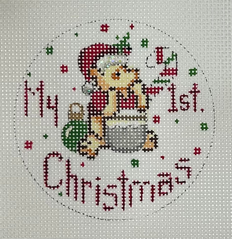 Winnie the Pooh 1st Christmas Canvas