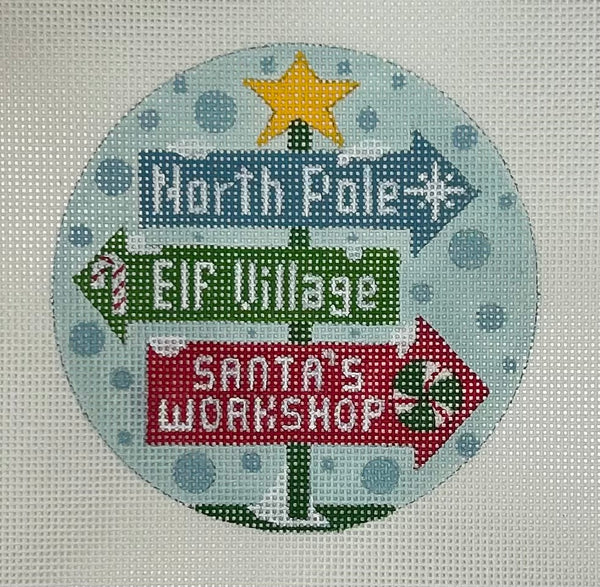 Christmas Sign Post Canvas