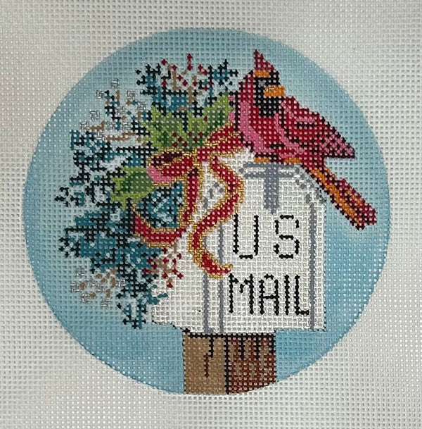 Cardinal Mailbox Ornament Canvas