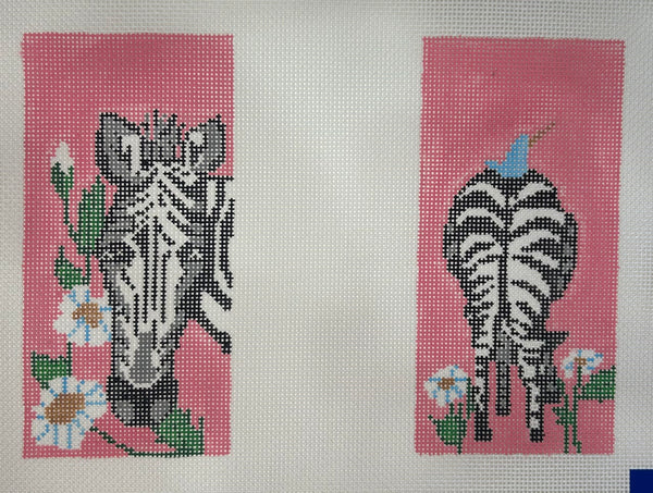 Double Black and White Zebra Sunglass Case Canvas