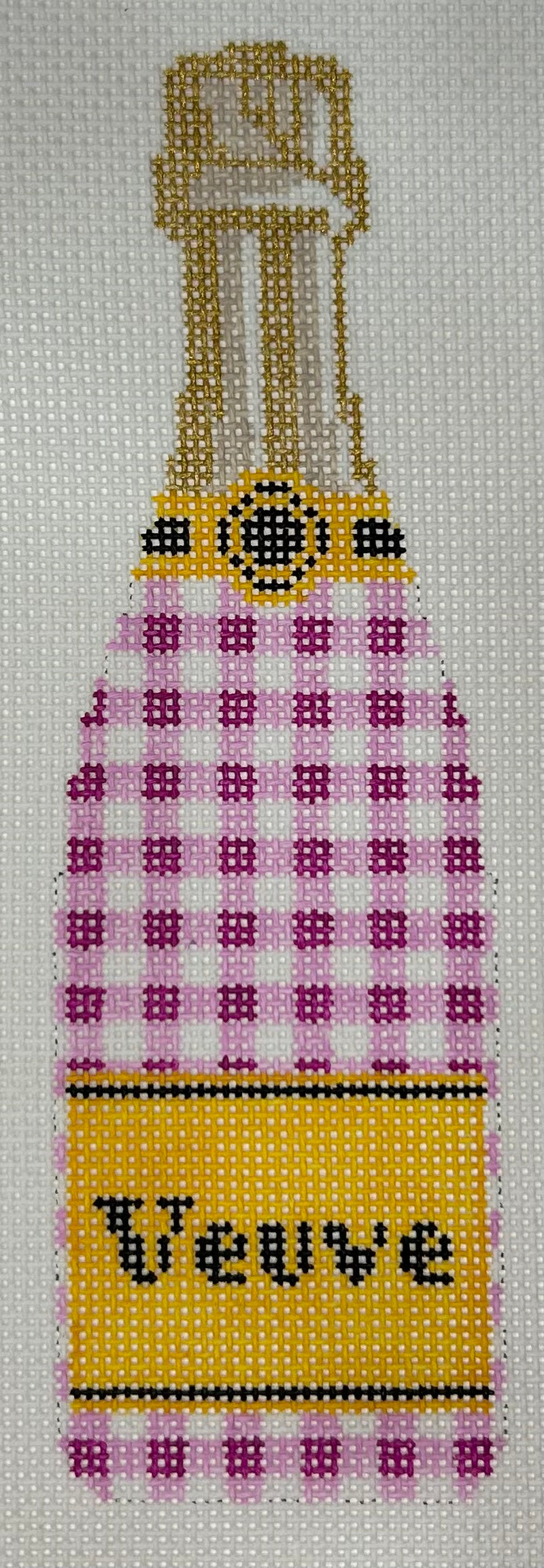 Veuve Bottle- Pink Gingham