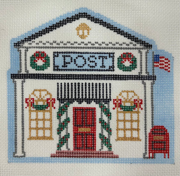 Christmas Village Post Office Canvas