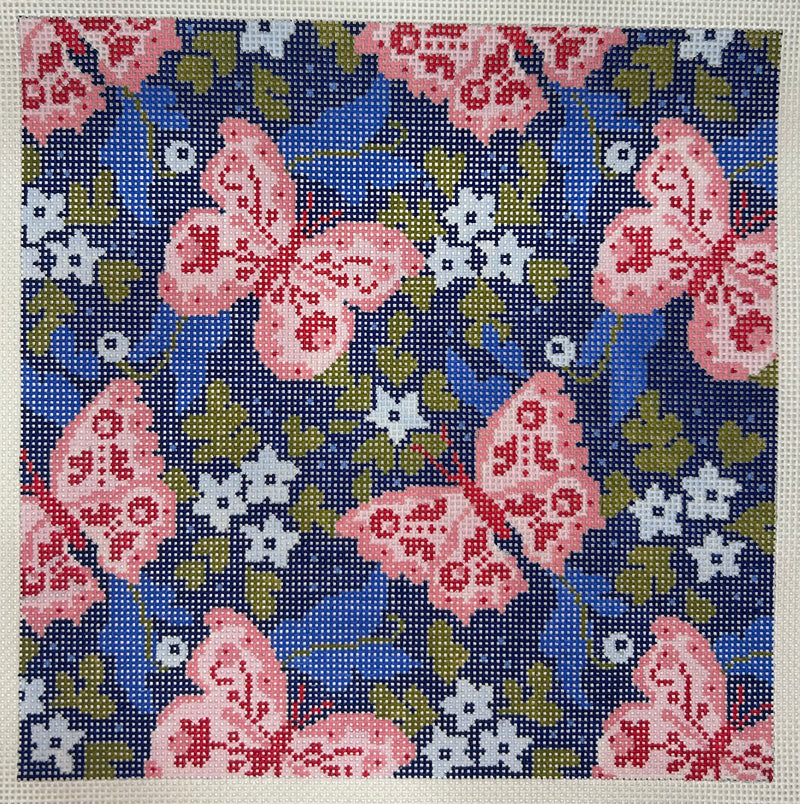 Pink Butterfly Garden Canvas