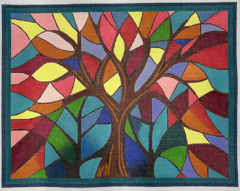 Stainglass Tree of Life Tallis Canvas
