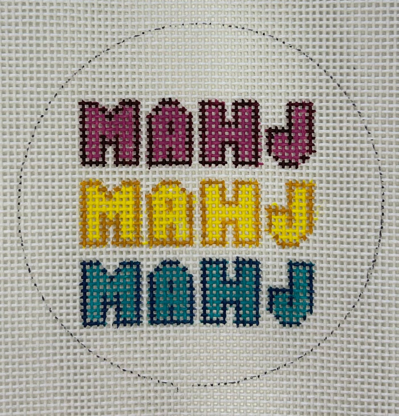 Mahj Tricolor Round Canvas