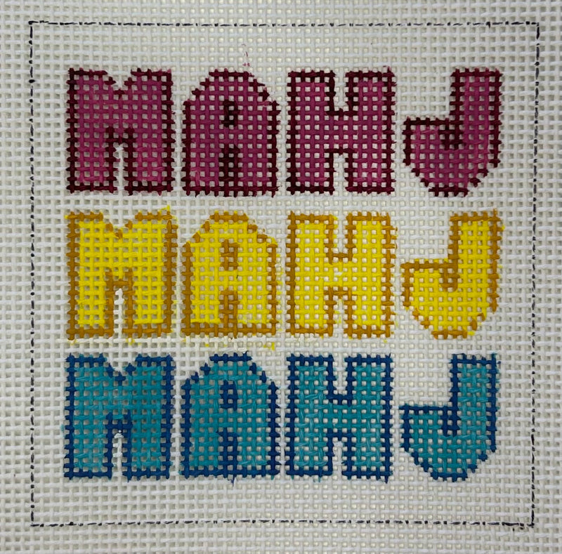 Mahj Tricolor Square Canvas