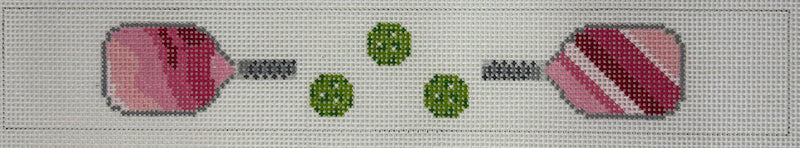 Pink Pickleball Key Fob Canvas