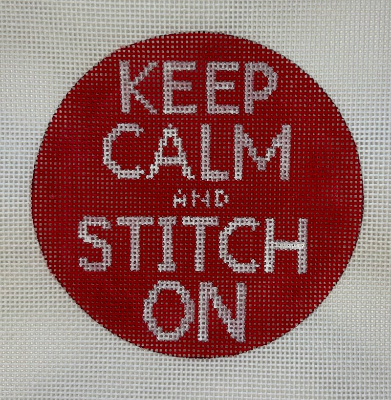 Keep Calm and Stitch On Canvas