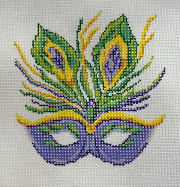 Purple Mardi Gras Mask Canvas