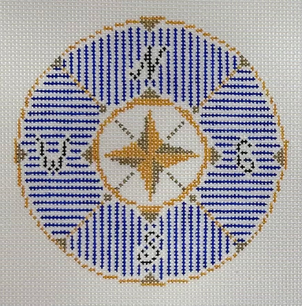 Compass Canvas- Blue