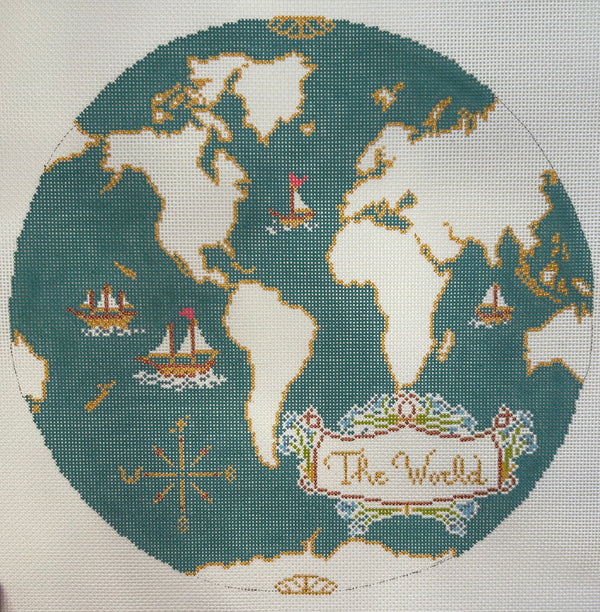 Atlas Pillow in Mallard Canvas