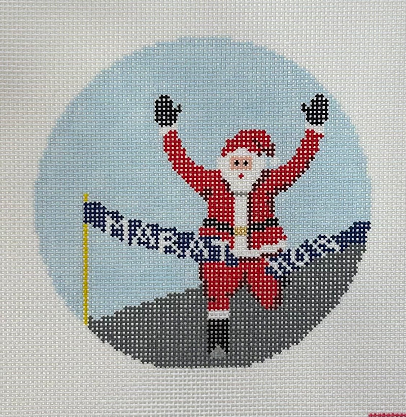 Sporty Santa Canvas- Marathon Running