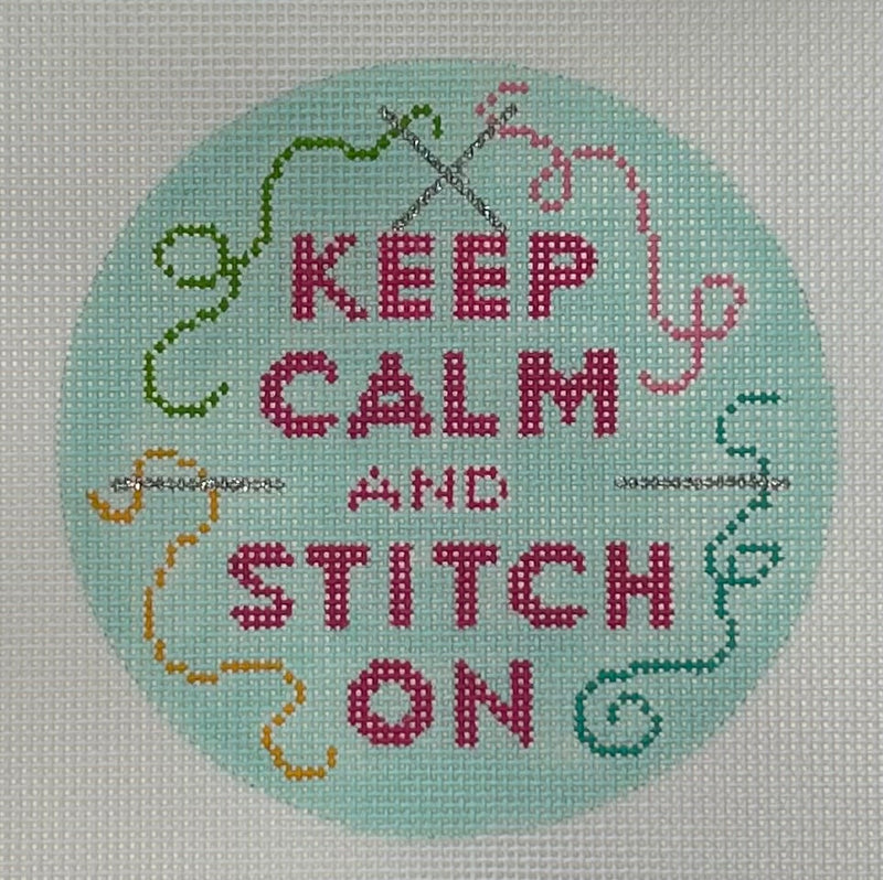 Keep Calm & Stitch On Canvas