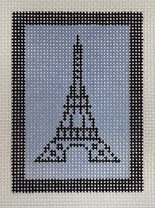 Eiffel Tower Luggage Tag Canvas