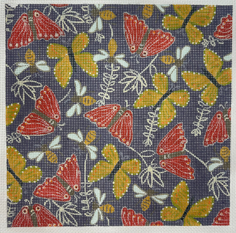 Butterfly Olive Canvas