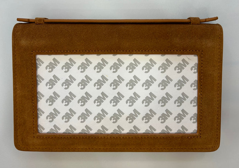The Everyday Clutch- Cognac Suede