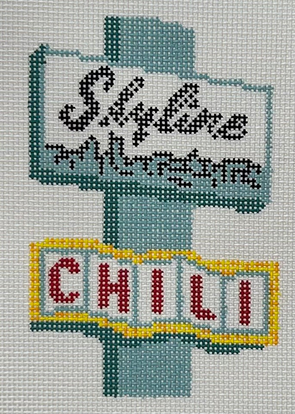 Vintage Skyline Sign Canvas