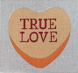 "True Love Candy Heart Canvas"