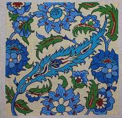 "Paisley Floral Tapestry Canvas"