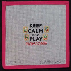"Keep Calm and Play Mahjong Round"