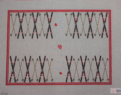 "Ski Backgammon Board Canvas"