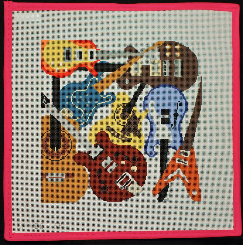 "Guitar Collage Canvas"
