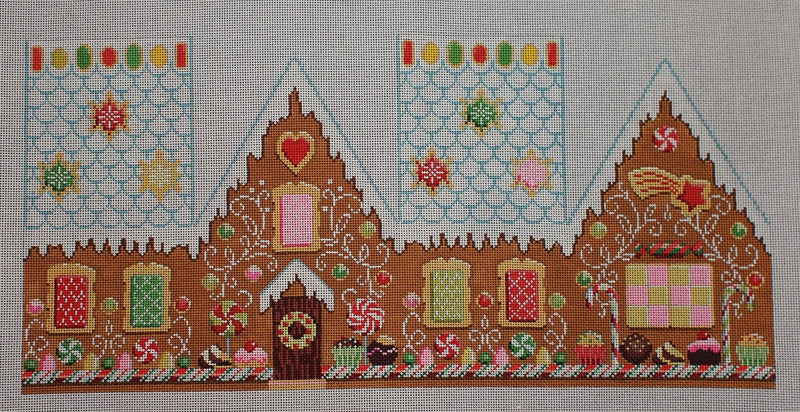 "Decorative Gingerbread House Canvas"