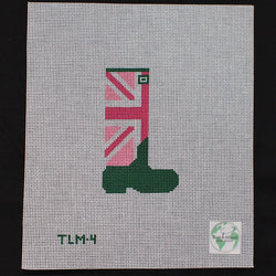 "Pink and Green Union Jack Welly Canvas"