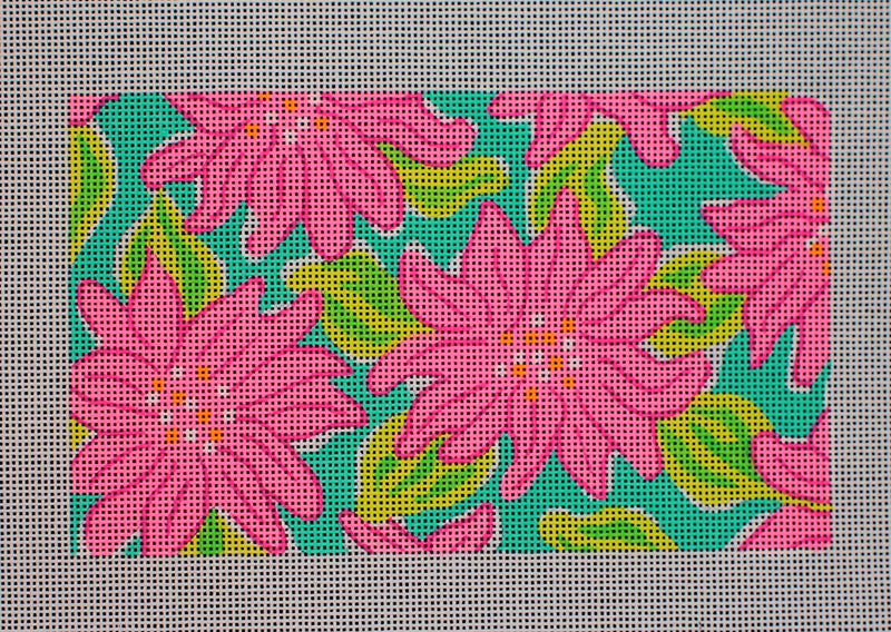 "Lilly Inspired Chrysanthemum Clutch Canvas"