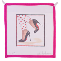 "Here's Looking at Shoe" Needlepoint Canvas - Jackie O's at Krombholz | A Modern Day Stitchery